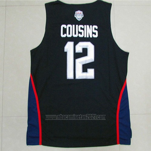 Camiseta USA 2016 DeMarcus Cousins #12 Azul